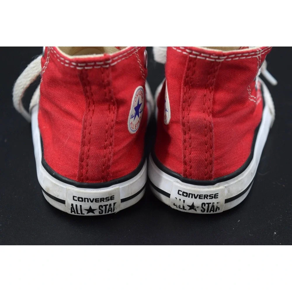Converse Chuck Taylor All Star Kids Size 3 Red Good High Top Canvas Sneakers